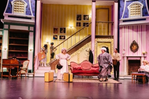 Parlor set - Mary Poppins set rental - Front Row Theatrical - 800-250-3114