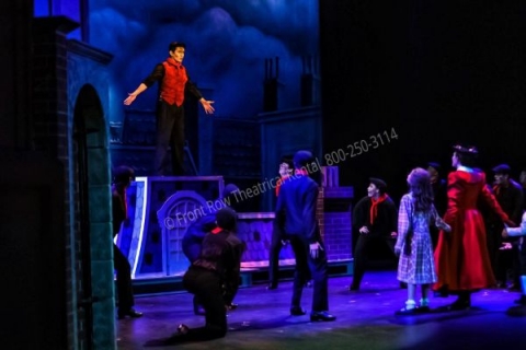 The Rooftop - Mary Poppins set rental - Front Row Theatrical - 800-250-3114
