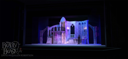 Beauty and the Beast the castle with west wing- set rental - Stagecraft Theatrical - 800-499-1504