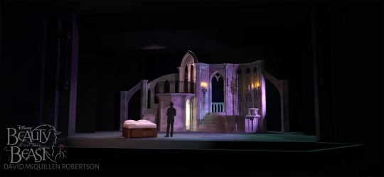 Beauty and the Beast rental scenery - The castle and West Wing - Stagecraft Theatrical---- 800-499-1504