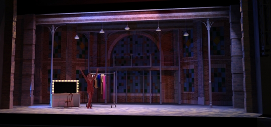 Kinky Boots musical broadway set design rental - Lola's dressing room - front row theatrical - 800-250-3114