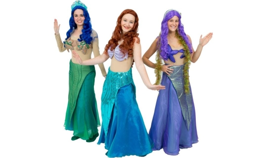 Rental Costumes for Disney's The Little Mermaid - Ariel, Two Mermaid Sisters