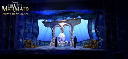 Little Mermaid Broadway movie rental scenery Triton Throne Room