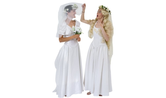 Rental Costumes for Mamma Mia - Sky and Sophie Wedding Dresses Rental Costumes - Sophie's Nightmare