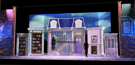 Mary Poppins scenery rental parlor - Stagecraft Theatrical - 800-499-1504