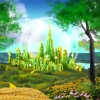 Gleaming Emerald City Backdrop used in the production of The Wizard of Oz