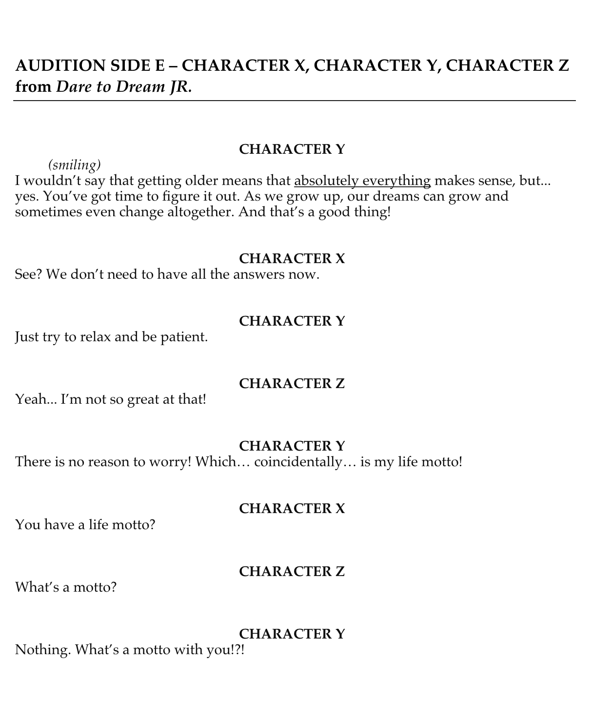 Audition Side E