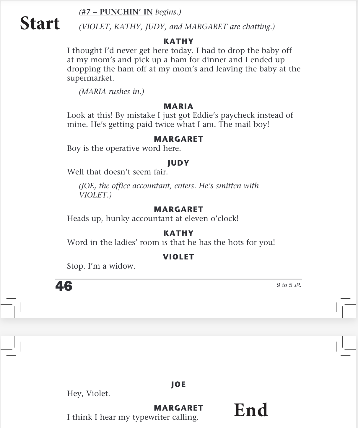 Maria Kathy Judy Margaret Violet Joe Side