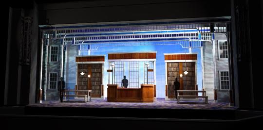 Music Man musical- library set rental - front row theatrical renatl -800-250-3114