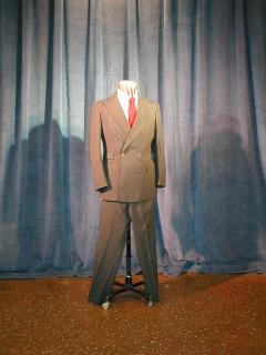 double breasted suit, shirt, tie