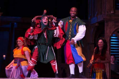 Hunchback of Notre Dame Broadway musical rental costumes package - ensemble jesters - Stagecraft Theatrical Rental - 800-499-1504