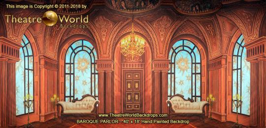 Baroque Parlor Scenic Backdrop