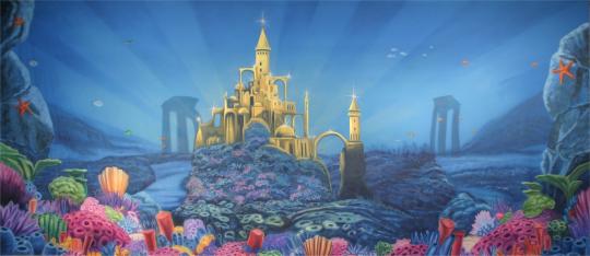 Magical Undersea Castle backdrop used in the theatrical performance of The Little Mermaid