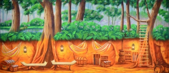 Lost Boys Forest Backdrop Lost Boys Forest Backdrop is used in stories of Peter Pan