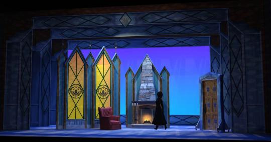Frozen no fly system rental scenery - stagecraft Theatrical - Castle fireplace set