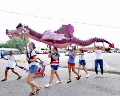 Shrek Dragon Puppet by StageWorthy Arts