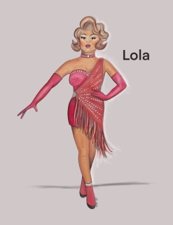 Kinky Boots Broadway musical  costume rental package - Lola finale costume broadway - Front Row Theatrical Rental