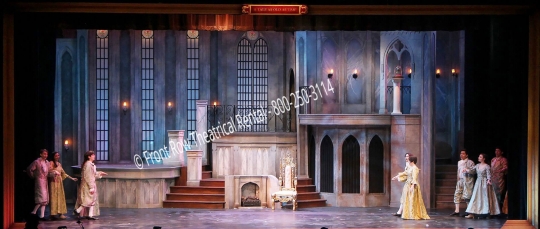 the castle set picture - Beauty and the Beast - Front Row Theatrical Rental - 800-250-3114