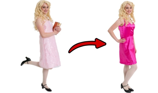 Rental Costumes for Legally Blonde - Elle Woods Breakaway Dress (Light Pink Over Dress, Bright Pink Under Dress)