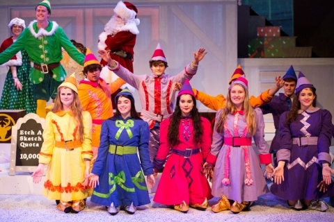 elf the musical, north pole elves, elf costumes, rental costumes