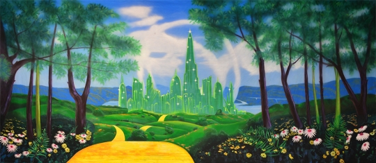 Grosh Oz Emerald City backdrop used for productions of Wizard of Oz