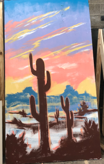 Newsies Murals and Sign