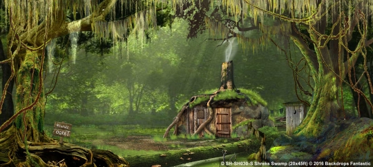 Shrek's Swamp Shrek Backdrop Shrek's Swamp SH-SH030-S 20x45 Shrek Backdrop Rental
