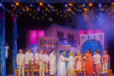 Mamma Mia greek island - set rental - Stagecraft Theatrical - 800-499-1504