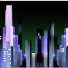 Sister Act the broadway musical city scape skyline drop rental - Stagecraft Theatrical - 800-499-1504