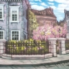 Cherry Tree Lane Backdrop for the play Mary Poppins