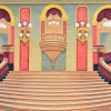 Gorgeous interior grand ballroom backdrop used in the production of Beauty and the Beast