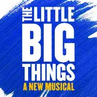 Blue background in brush strokes with white text.