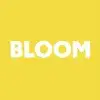 White text of BLOOM in capitol letters on a bright yellow background